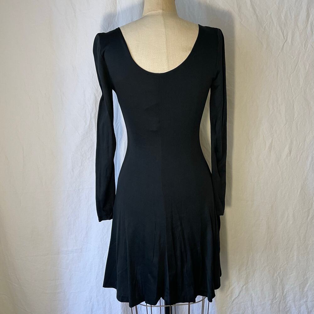 Vintage 1970s Young Edwardian by Arpeja Black Knit Dress SM - Picture 4 of 11